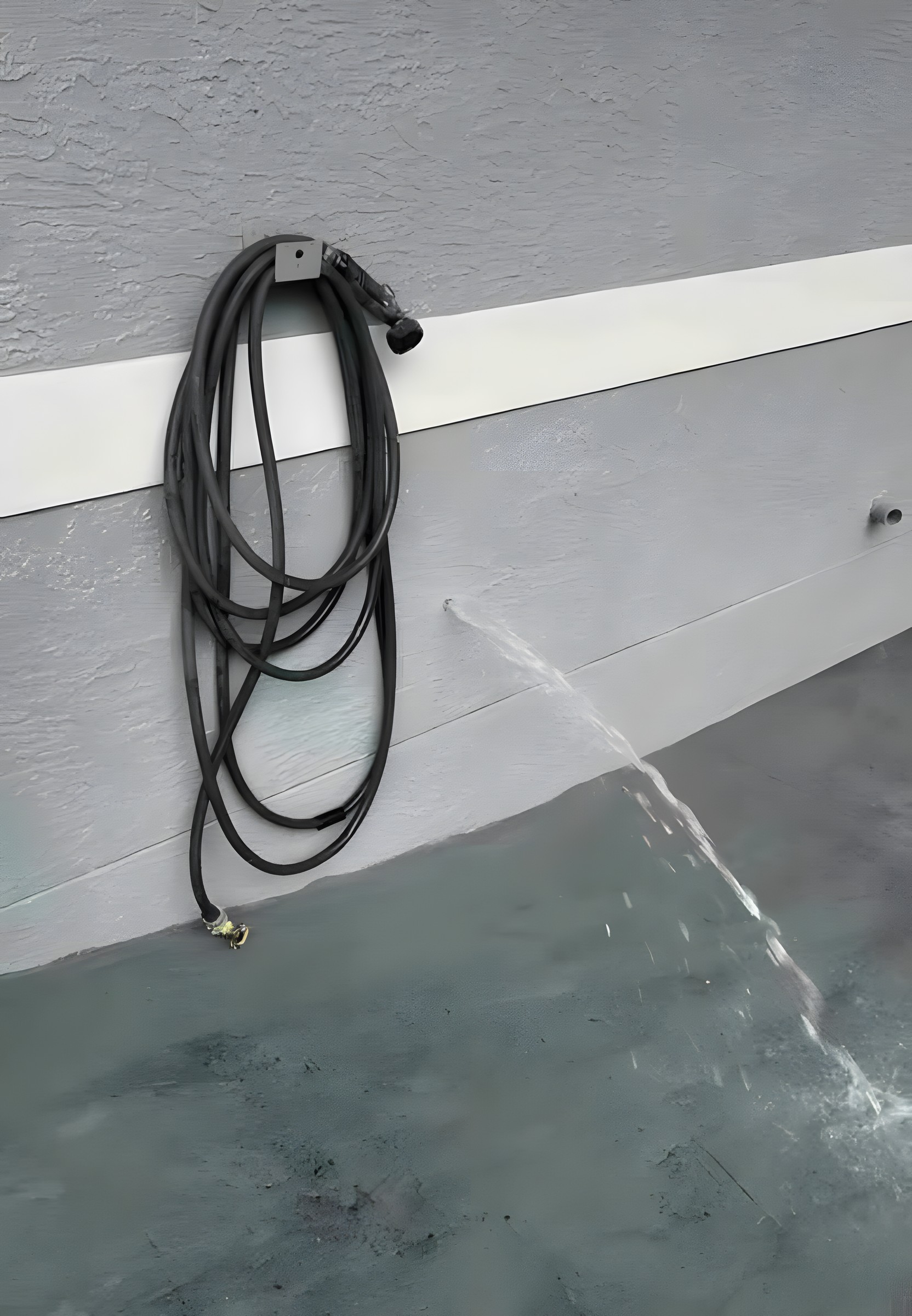 Exposed supply plumbing during a leak repair