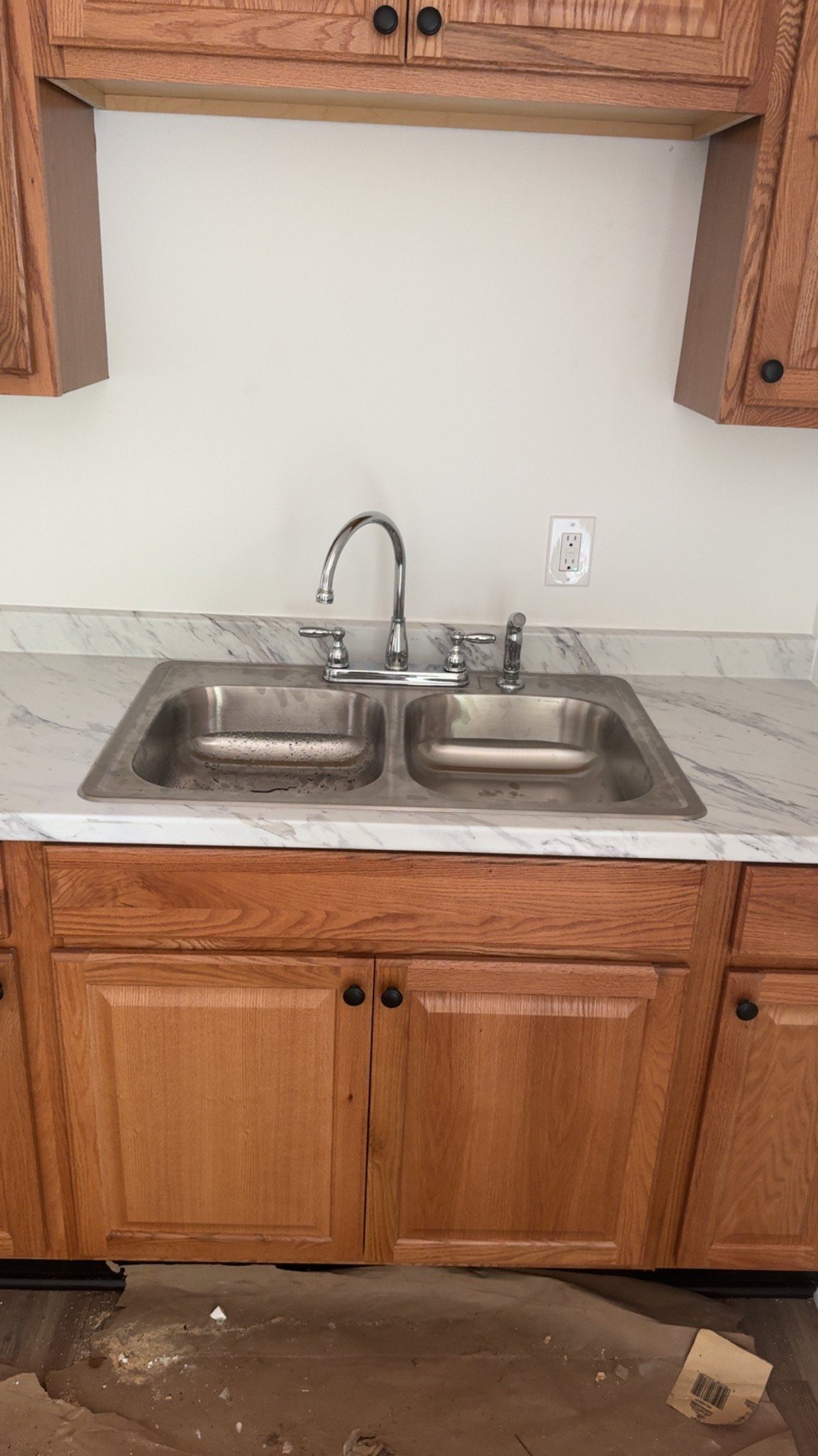 New kitchen sink and faucet installation